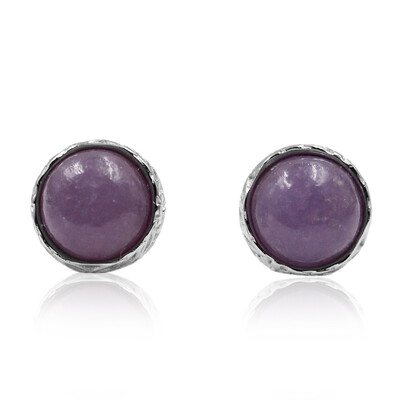 Boucles d'oreilles en argent et Lépidolite