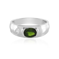 Bague en argent et Diopside de Russie