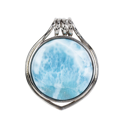 Pendentif en argent et Larimar