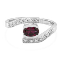 Bague en argent et Rhodolite du Rajasthan