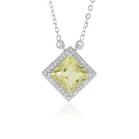 Collier en argent et Quartz citron