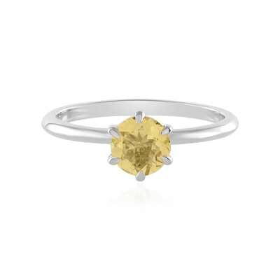 Bague en argent et Béryl jaune