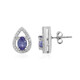 Boucles d'oreilles en argent et Tanzanite