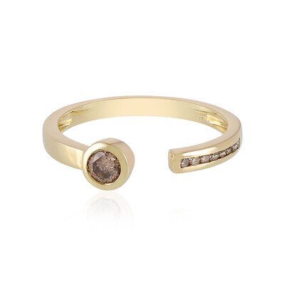 Bague en or et Diamant champagne I2 (de Melo)