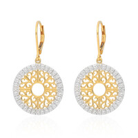 Boucles d'oreilles en argent et Diamant PK (H)