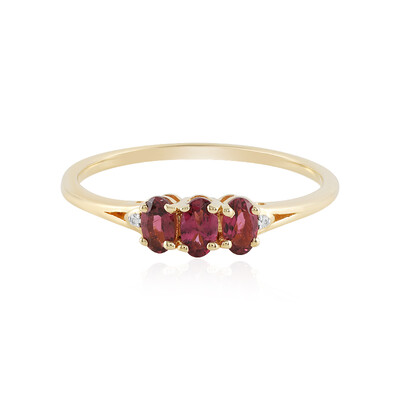 Bague en argent et Tourmaline rose du Brésil