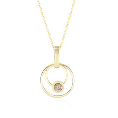 Collier en argent et Diamant champagne I2