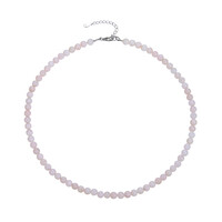 Collier en argent et Opale rose des Andes