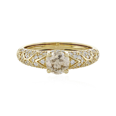 Bague en or et Diamant champagne I2 (de Melo)