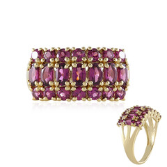 Bague en argent et Grenat magenta