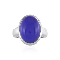 Bague en argent et Calcédoine bleue