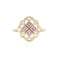 Bague en or et Saphir rose de Ceylan