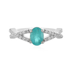 Bague en argent et Apatite bleue