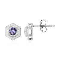 Boucles d'oreilles en argent et Tanzanite