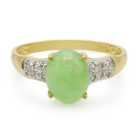 Bague en argent et Chrysoprase impériale