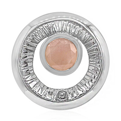 Pendentif en argent et Quartz rose (MONOSONO COLLECTION)