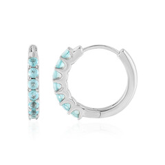 Boucles d'oreilles en argent et Apatite bleue