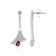 Boucles d'oreilles en argent et Grenat du Mozambique (MONOSONO COLLECTION)