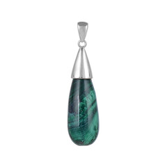 Pendentif en argent et Malachite