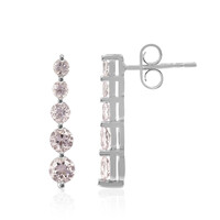 Boucles d'oreilles en argent et Morganite