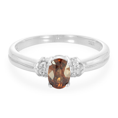 Bague en argent et Zircon orange de Mashawa