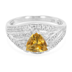 Bague en argent et Citrine