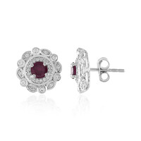 Boucles d'oreilles en argent et Grenat Rhodolite