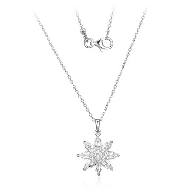 Collier en argent et Topaze blanche