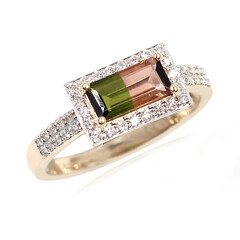 Bague en or et Tourmaline multicolore (AMAYANI)