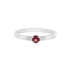 Bague en argent et Spinelle rouge noble