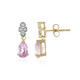 Boucles d'oreilles en or et Kunzite