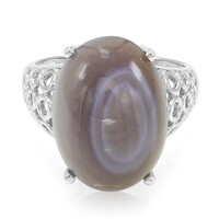 Bague en argent et Agate du Botswana