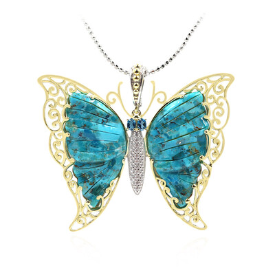 Collier en argent et Turquoise bleue de Mohavie (Dallas Prince Designs)