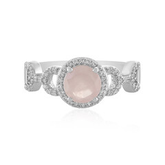 Bague en argent et Quartz rose