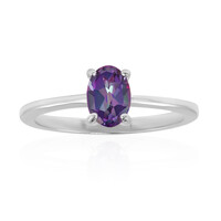 Bague en argent et Topaze mystique couleur myrtille