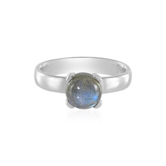 Bague en argent et Labradorite bleue de Maniry (KM by Juwelo)