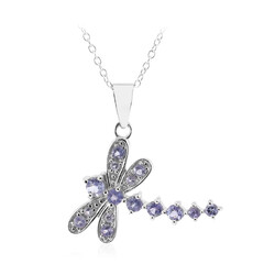 Collier en argent et Tanzanite