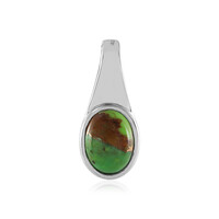 Pendentif en argent et Turquoise verte de Kingman