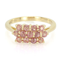 Bague en or et Saphir Padparadscha non chauffé (AMAYANI)