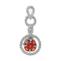 Pendentif en argent et Rubis rouge du soir