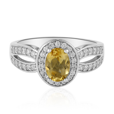 Bague en argent et Citrine