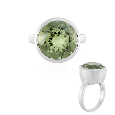 Bague en argent et Améthyste verte (MONOSONO COLLECTION)