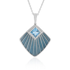 Collier en argent et Topaze bleu Suisse