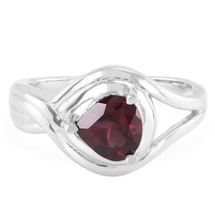 Bague en argent et Rhodolite du Rajasthan