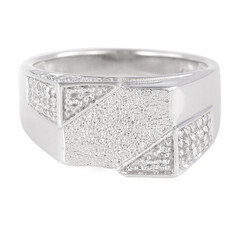 Bague en argent et Topaze blanche