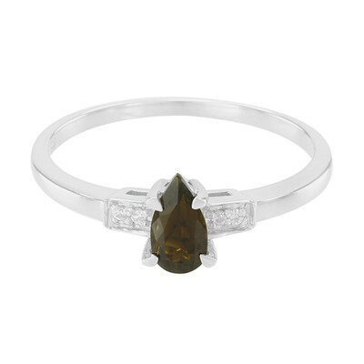 Bague en argent et Tourmaline cuprifère