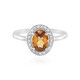 Bague en argent et Zircon mandarine