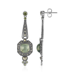 Boucles d'oreilles en argent et Préhnite (Annette classic)