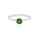 Bague en argent et Diopside de Russie