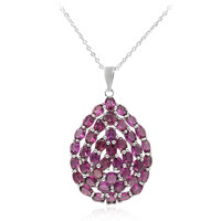 Collier en argent et Grenat Rhodolite